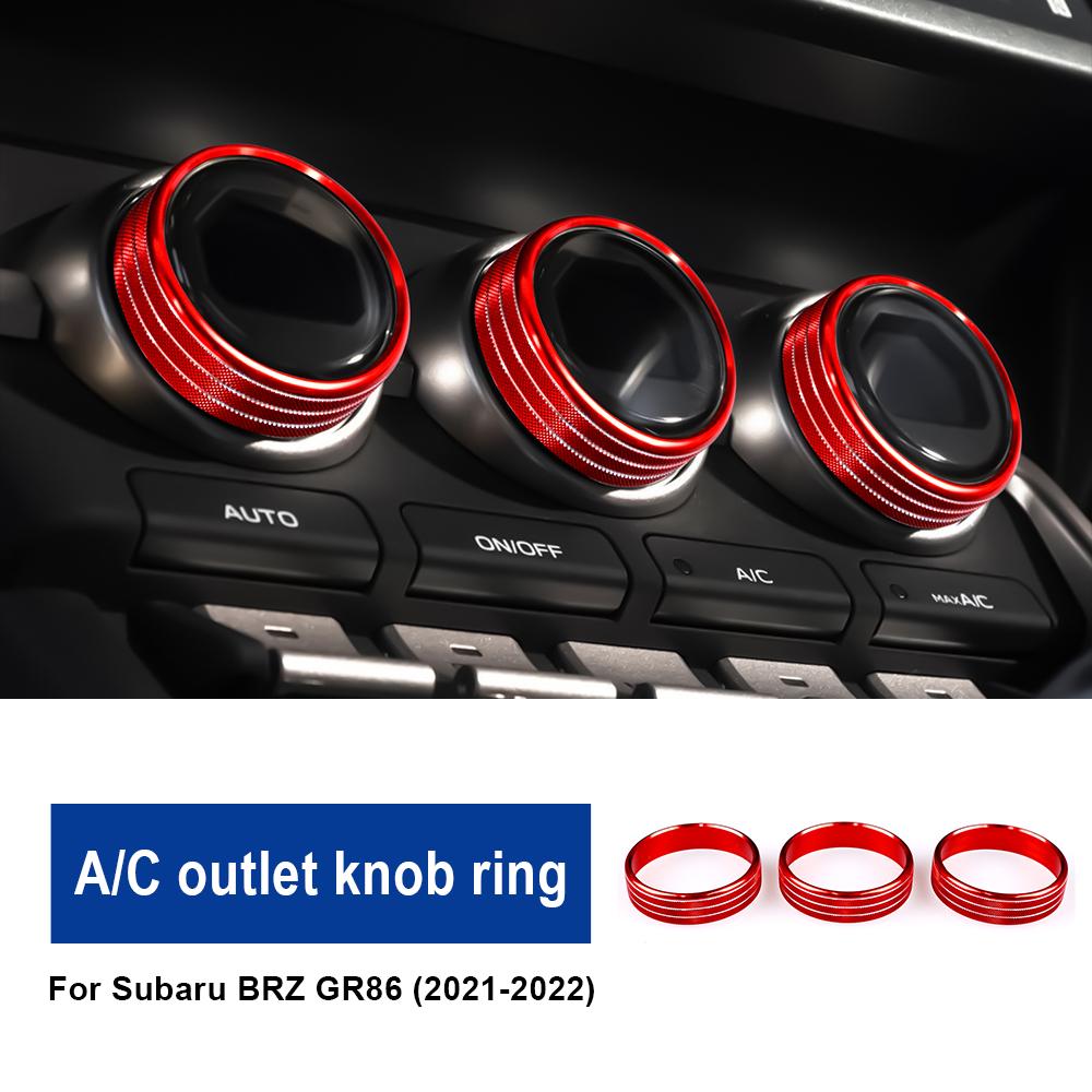 AC Switch Rings For Subaru BRZ GR86 2025 2025 2025 2025 AC Adjustment Knob Cover Navigation Audio Knob Interior Accessories Trim