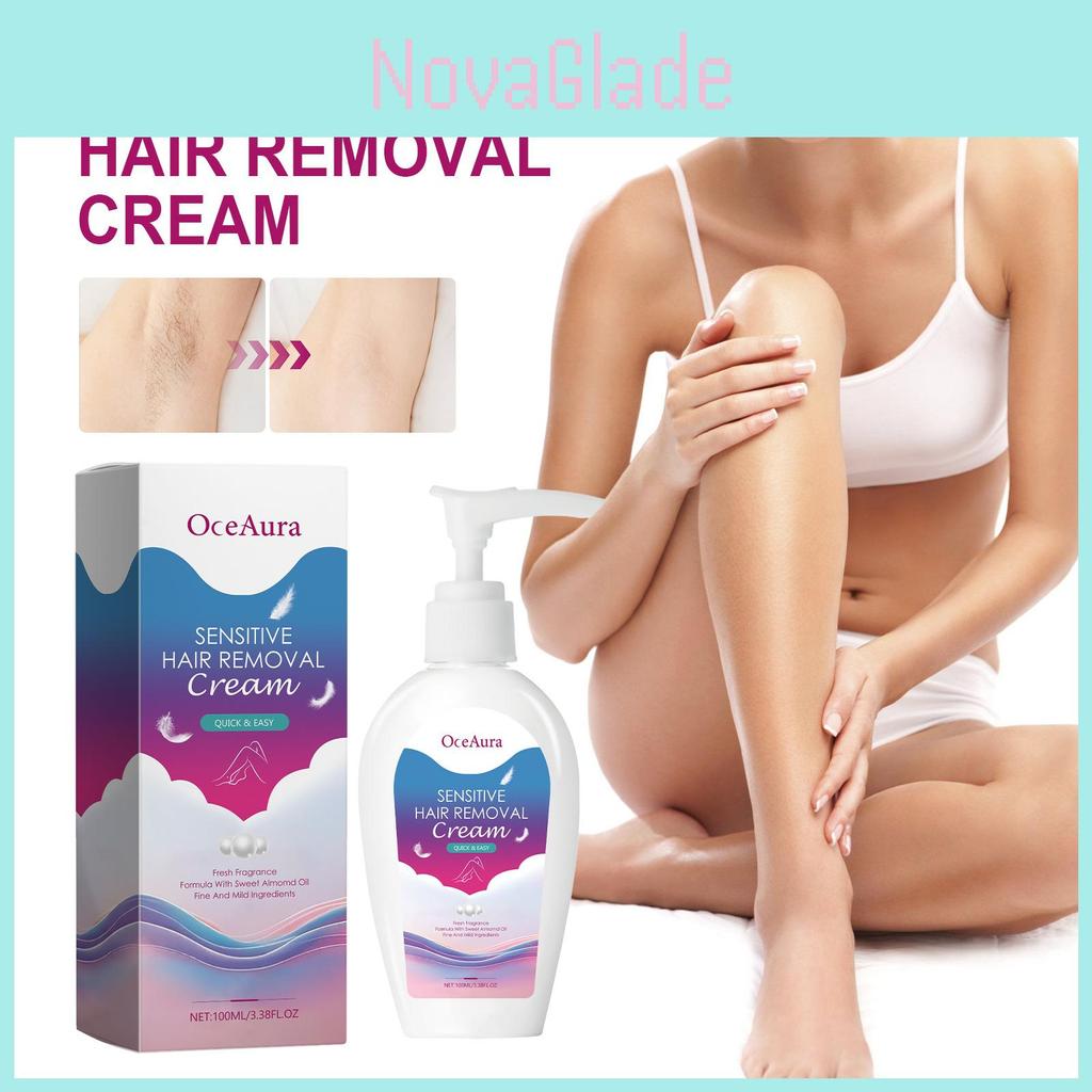 Oceaura Gentle Hair Removal Cream For Silky Smooth Skin On Arms Underarms And Legs