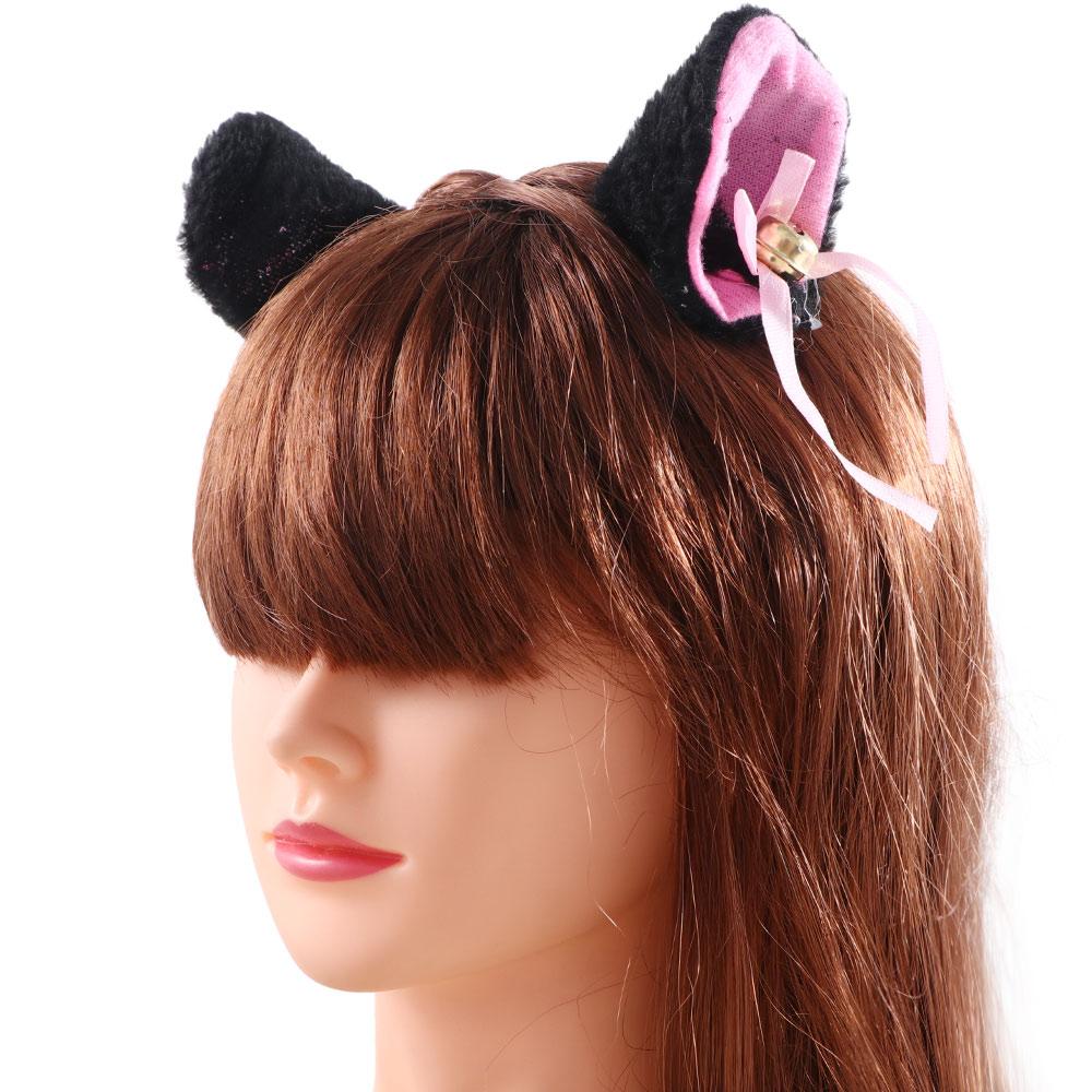 

Bell Girl Косплей Плюшевый Аниме Бант Головной Обруч Лолита Заколка Кошачьи Уши Головной Обруч Аксессуары Для Волос pink-Headband