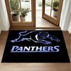Penrith Panthers Design Crystal Velvet Rug Soft Decorative Mat for Bedroom Entrance