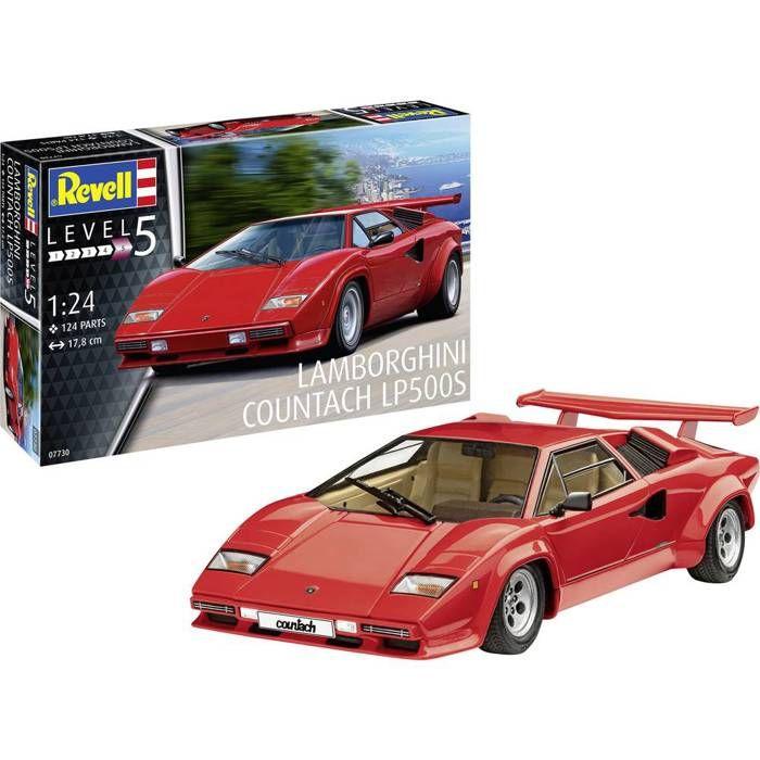 Maquette de voiture - revell - lamborghini countach lp500s - échelle 1:24 - plastique - noir