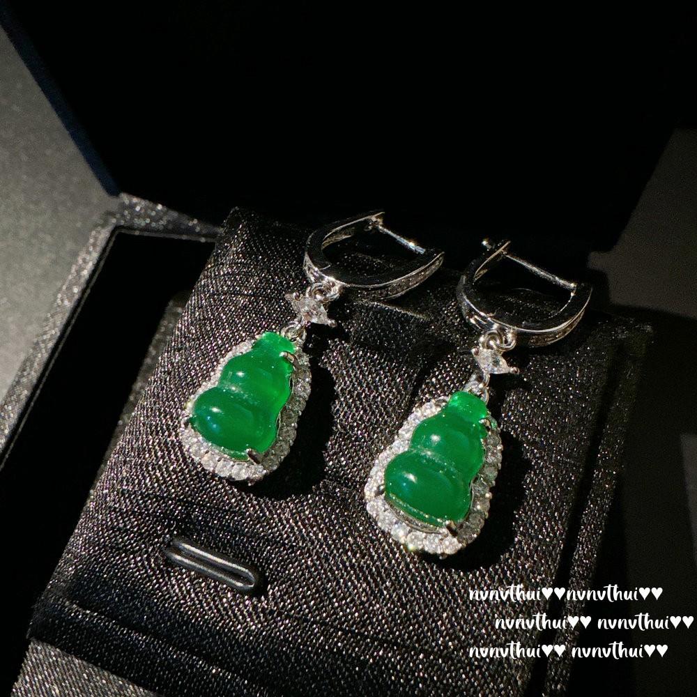 Jewelry Chalcedony Agate Gourd Earrings, Power Power Of The Same Style, Chalcedony Gourd Zircon Ring, Set