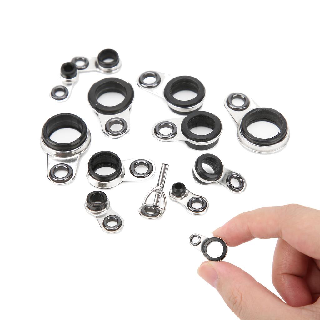 Zestaw 25 w 1 uniwersalny Rock Casting Tackle przelotki wędkarskie pierścienie żyłkowe najlepsze końcówki