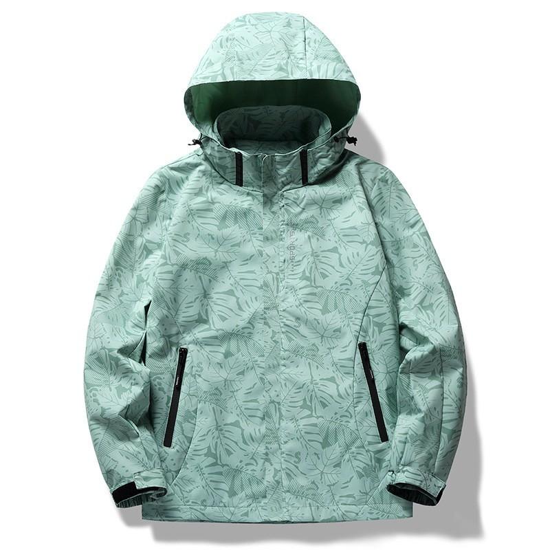 Unisex Camo Outdoor Windproof Waterproof Hooded Jacket Hiking Camping Travel Lightweight Breathable Sport Coat