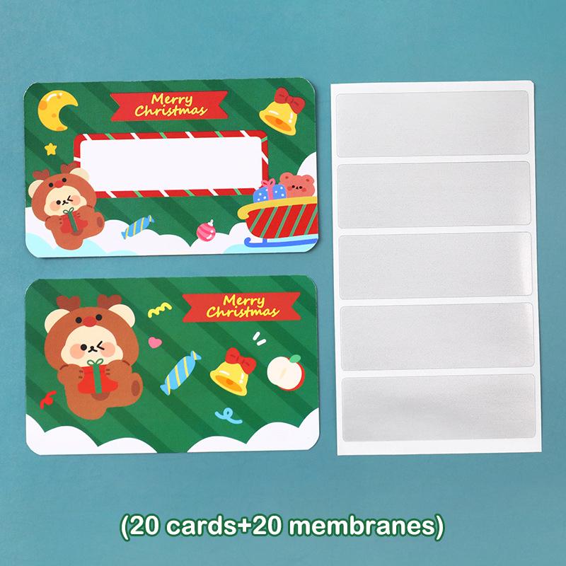 

Мультяшная рождественская награда, скретч-карта, пленка с покрытием, наклейки, скретч-этикетки, рождественские наклейки, сделай сам, детское искупление