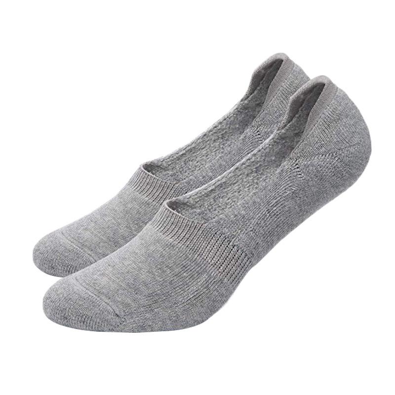 

Women s Non-Slip Cotton Boat Socks - Breathable, Sweat-Absorbent, Ultra-Low Cut M серый