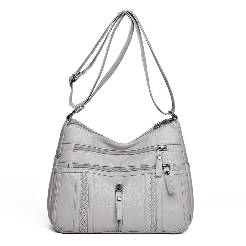 Dámská taška Soft Leather Crossbody Bag Taška přes rameno pro matku středního věku