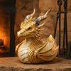 Medieval Fantasy Room Decor Dark Dragon Collectible Duck, Gothic Resin Statue for Home Decor, Hand-Painted Detailed Gift Mythical Figurine,