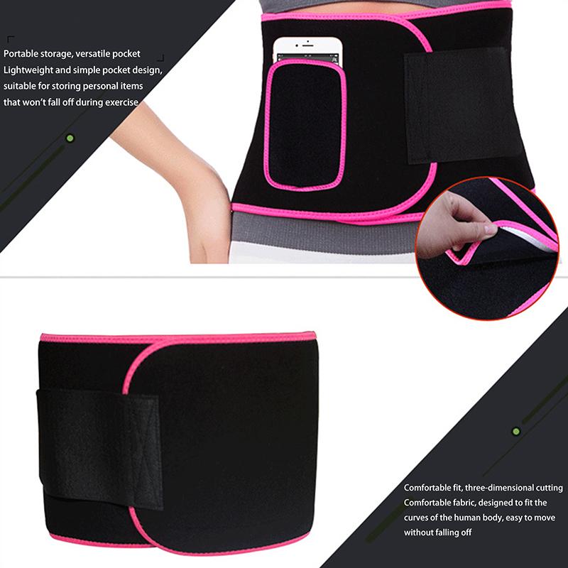 Sports Sweat Burst Waist Support Belt Body Shaper Running Gym Waist Trainer Abdominal Fat Burning Training Sauna Weight Loss