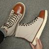 Leather Martin Boots Men's High-top Ami Kaji Short-face Boots Men's British Style Retro High-end Mid-top Men's Shoes