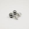 [Your and My Jewelry Box] Made In Japan  High-Quality Domestic Shell Pearl 9mm Formal Set, Gray-Black (Necklace and Earring Set) [Gift Wrapped]