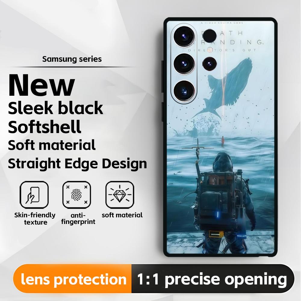 hot game D-Death S-Stranding Phone Case For Samsung Galaxy S25 S24 S23 S22 S21 S20 Plus Ultra Note20 Soft Black
