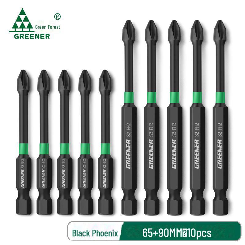 Green Forest High-Impact Magnetic Cross Hand Drill Set with German-Imported Screwdriver Bits