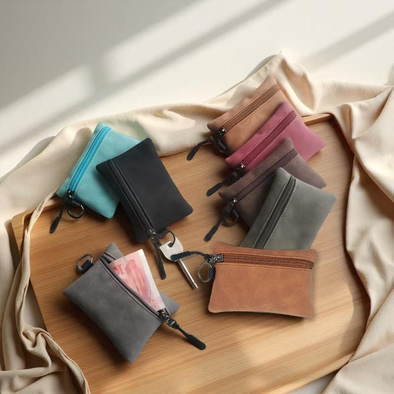 Suede Car Key Case Zipper Mini Storage Bag For BMW 1 3 5 7 Series M Performance X1 X3 X4 X5 F10 F15 F16 F20 F30 M3 M4 E34 E46 Cypd20