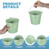 PATIKIL Small Metal Buckets with 6pcs Mini Galvanized Buckets for Craft Party Souvenir Light Green 5.1"x4.7" Handles, Decoration,