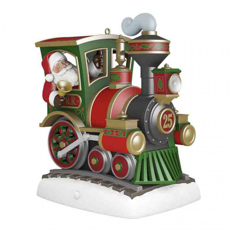 

Christmas Ornament Train Santa Pendant Resin Crafts Xmas Tree Decoration For Home Christmas Gifts New Year 2025 Navidad 7.6x11.4x9.4cm