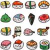 Heat Transfer Embroidery Cloth Sticker Cartoon Salmon Bag Decoration Food Patch Sticker Japanese Sushi Embroidery Chapter Boy