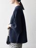 Ships Any Double-Face Volume Sleeve Knit Pullover (Hand Washable) 726070004 Navy One Size