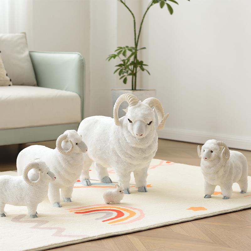 

Children s Plush Sheep Figurine - Animal Craft Toy 8*6*8cm