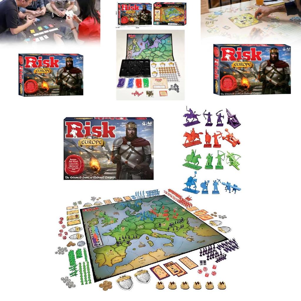 Risk Avrupa Kart Oyunu Yetişkinler ve Gençler İçin Parti Eğlencesi ve Aile Eğlencesi