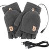 Electric Heated Gloves Outdoor Heating Thermal Glove Winter Windproof Heated Glove Half-Finger Thermal Gloves For Camping Hiking