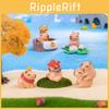 Adorable Capybara Figurine Resin Blind Box Desktop Decor Cartoon Style