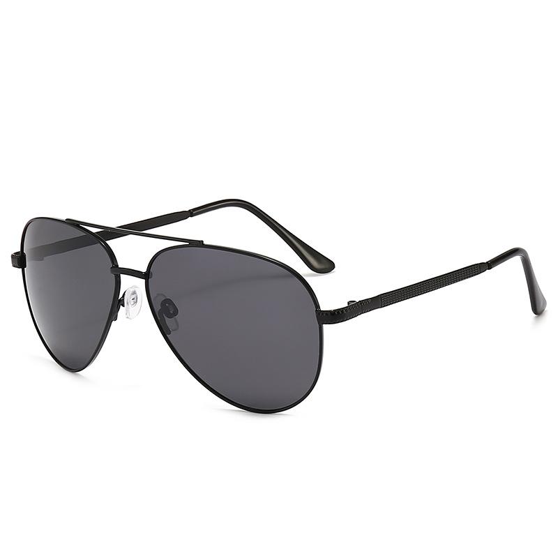 Metal Polarized Sunglasses Men'S Large-Frame Glasses Driving Sunshade Sunscreen Black Sunglasses Factory