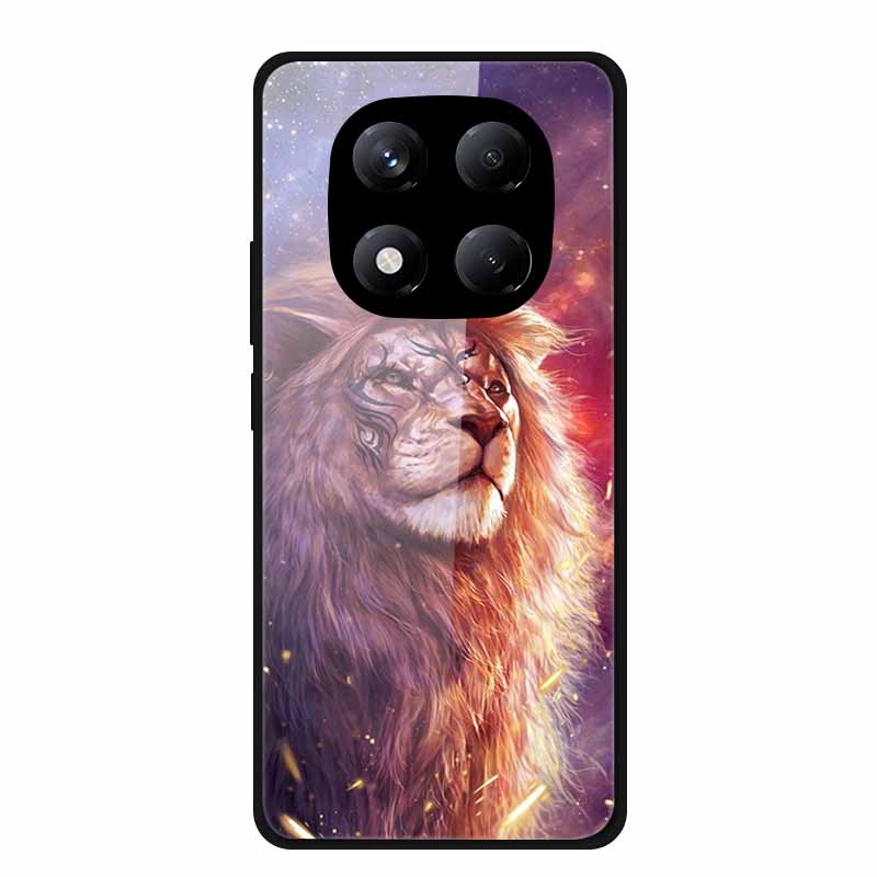 

Tempered Glass Phone Case for Redmi Note 14 Pro 4G Cover Lion Wolf Hard Shell for Xiomi Redmi Note14Pro 4G Note 14Pro Cover Cool Redmi Note 14 Pro 4G