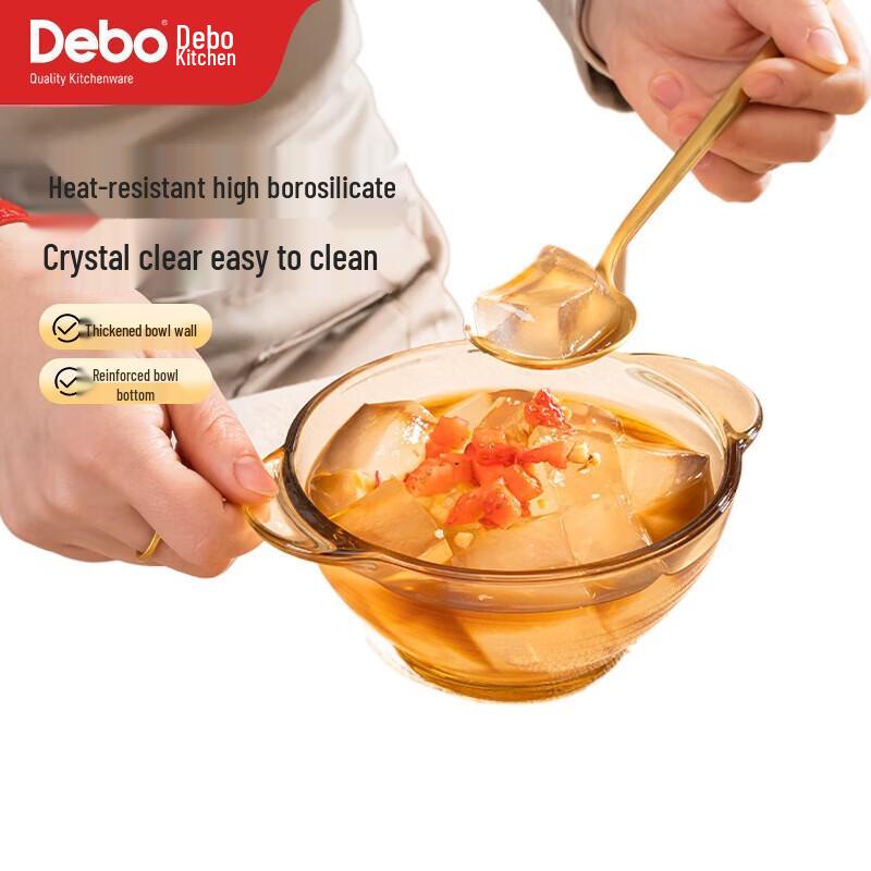 

DePai Ji er Glass Bowl & Spoon Set