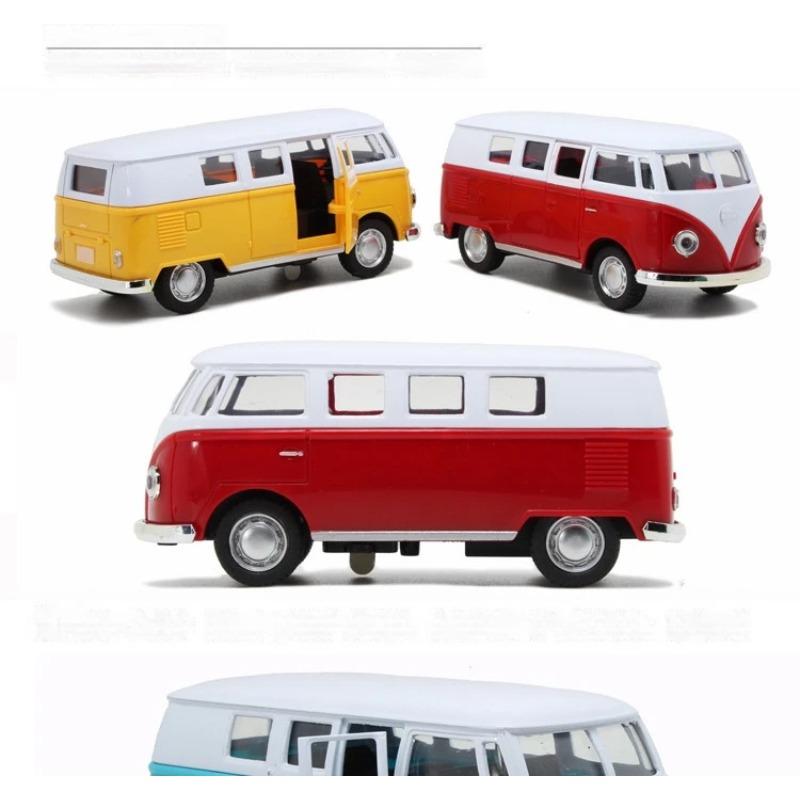 1/36 Scale Bus Alloy Model Toy with Spring-Back Action - Authentic Detail for Endless Playful Adventures