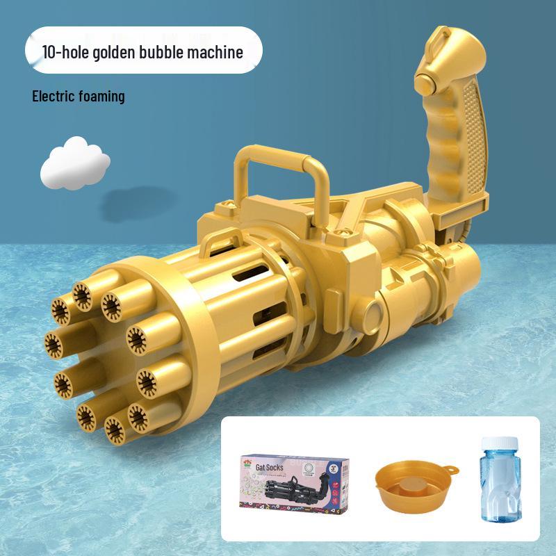 Douyin Electric Bubble Gatling Gun - Automatic Bubble Machine Toy for Night Markets