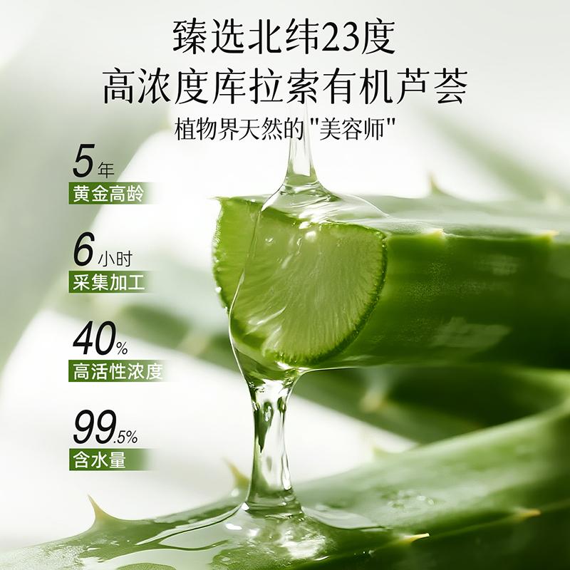 Botanism Curacao Natural Aloe Vera Gel Moisturizing and Moisturizing Special Acne Stain Removal and Post Sun Repair 4 Pieces Stock Pack