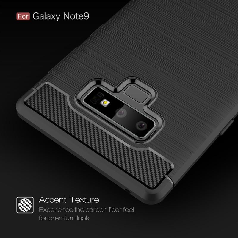 Pentru Samsung Galaxy Note9 Husă din silicon Husă din fibră de carbon din spate pentru Galaxy Note 9 Husă moale și rezistentă la șocuri pentru telefon inteligent