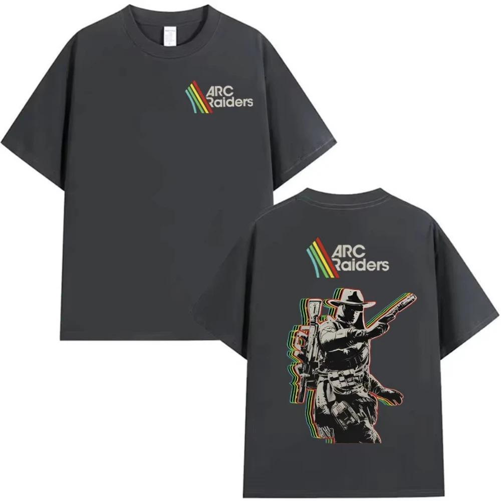 2026 Game Arc Raiders Maglietta Grafica Vintage da Uomo Abbigliamento Cosplay T-shirt a Maniche Corte T-shirt di Cotone Oversize Gotica Streetwear