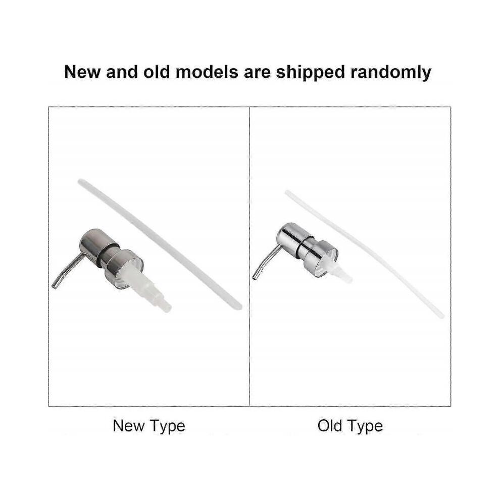 1 Piece 304 Stainless Steel Liquid Soap Shampoo Silver White Pump for Kitchen and Bathroom Use