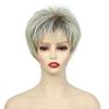 New Fashionable Fluffy Wig with Slanted bangs Wig Headset