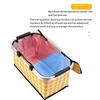 New Folding Basket Picnic Basket Outdoor Handheld Basket Insulation Box Household Supermarket Shopping Storage Basket