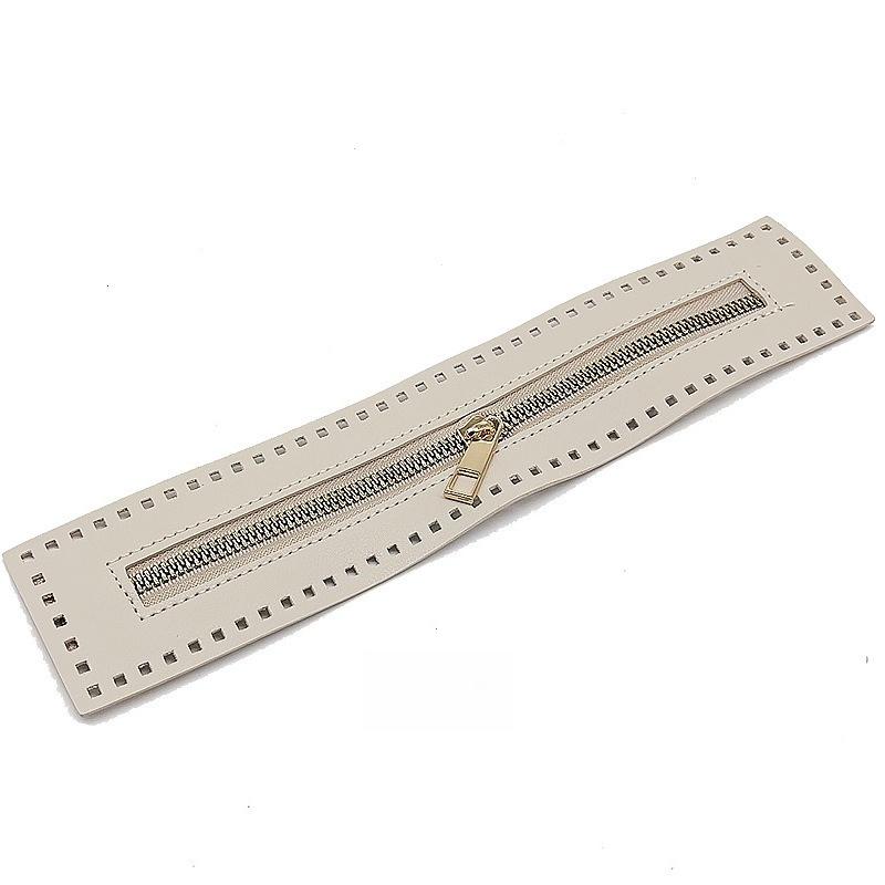 

27cm Long Solid Leather Zipper for Handbag Crochet Bag Hardware Practical Sewing Accessory Purse Accessories Diy Bag бежевый