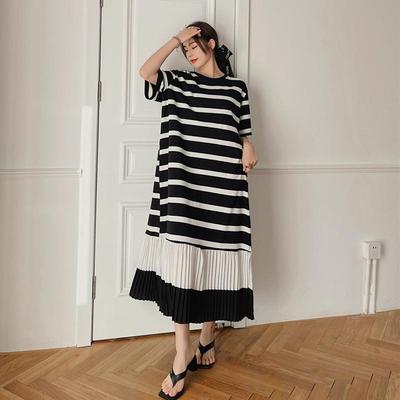 Women Long Dress Summer Plus Size Fashion Black Loose Casual Oversize Cotton