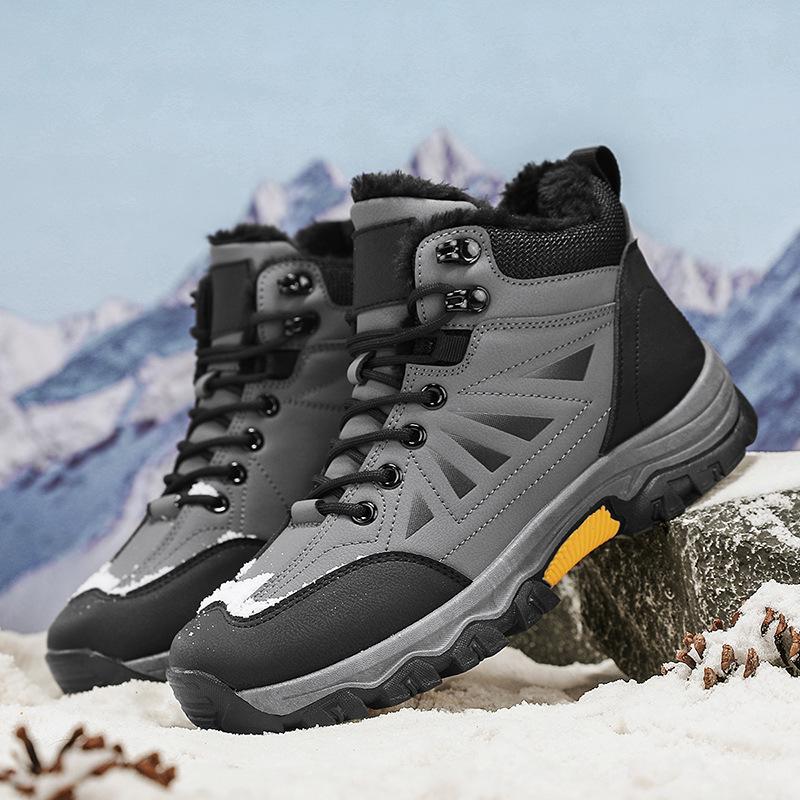 

Men s shoes autumn and winter new outdoor sports shoes non-slip comfortable wear-resistant hiking hiking shoes 47 темно-серого