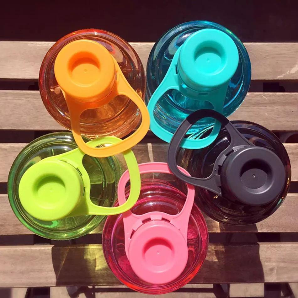 650ML Cute Water Bottle Mini Bucket Plastic Bottle Outdoor Sport Drinking Water Bottles Portable Large Capacity Cup Gym Hiking