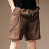 High-end American sports heavy-duty splicing knitted shorts for men's summer new loose straight five-point casual pants for men