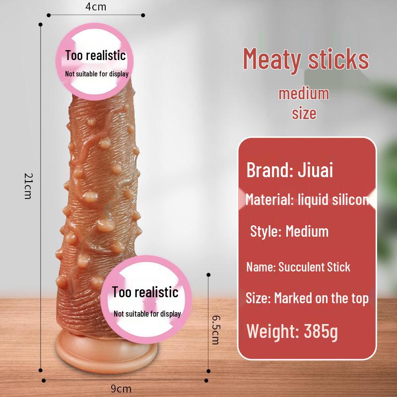 Silicone Barbed Soft Flesh Male Simulator for Female Pleasure
