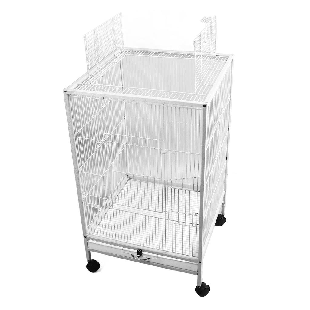 Bird Cage Rustproof Durable Metal Parrot Cage Multifunctional Large Bird Cage with Rolling Stand