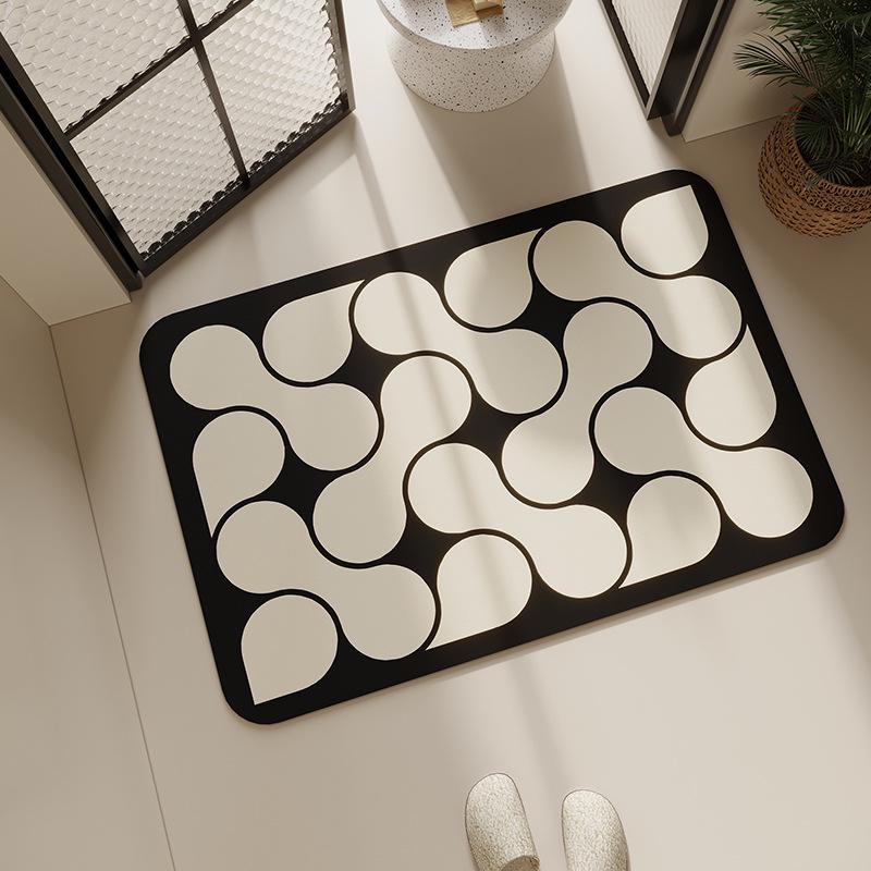 High-End Diatom Mud Bathroom Mat: Water-Absorbing, Anti-Slip, Wear-Resistant, Dirt-Resistant. 40x60 cm