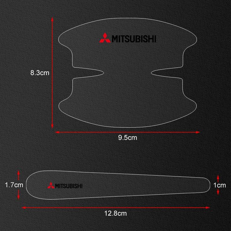 2025 Transparente Auto-Türgriff-Schalen-Zieraufkleber für Mitsubishi Outlander Lancer 10 9 ASX RALLIART Eclipse L200 Pajero