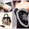 150pcs 3 Colors Sunflower Glass Rhinestone Patch, Sewn-on Appliqué, Gold Base, DIY Bag/bag/flower Button Clothing Maker