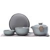 Ru kiln travel tea set, high-end one pot and two cups, open film can be raised, light luxury business holiday commemorative gifts