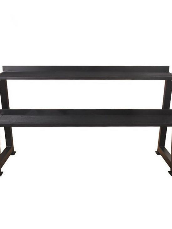 Multi-Functional Adjustable Rack for Kettlebells, Dumbbells, and Barbells - Three-Tier & Double-Tier Storage