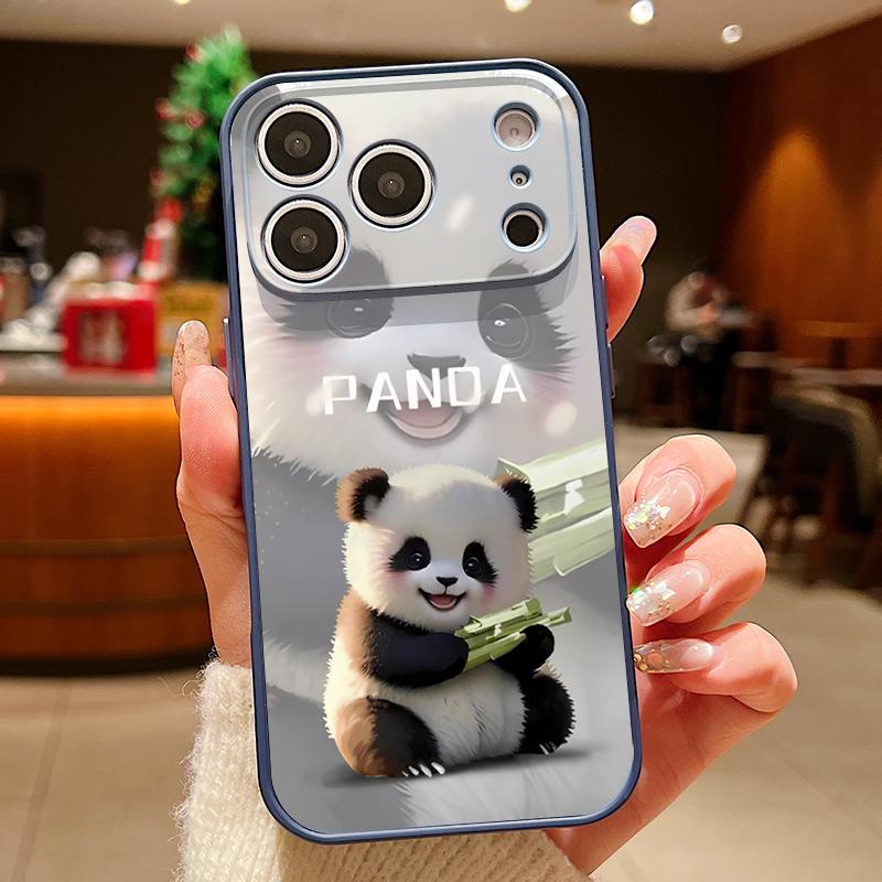 Magnetic For Magsafe Case For iPhone 17 Pro Max Lovely Baby Panda Pattern Skin Feeling Cover For iPhone 16 15 14 13 Pro Max